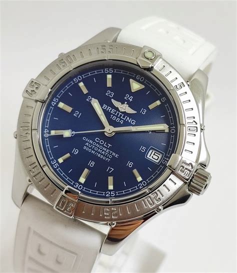 breitling colt automatic ref a17350|Breitling colt automatic blue dial.